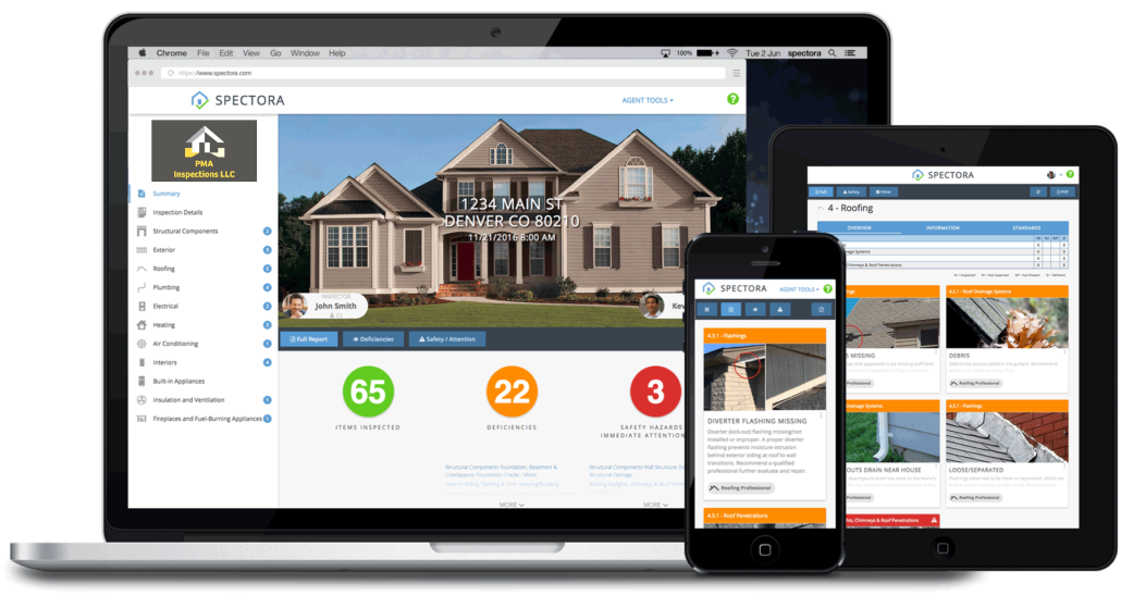 Our Spectora reports can be viewed on any device!